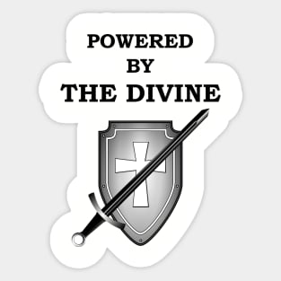 POWERED BY THE DIVINE PALADIN 5E Meme RPG Class Sticker